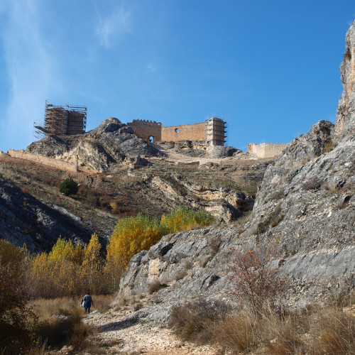 senda de la hoz del abión, castillo de osma en obras