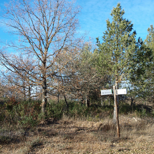 senda de la cerrada, poste de señalización