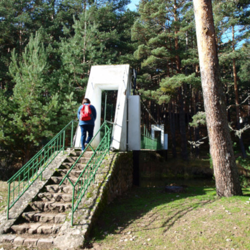 ruta de los puentes covaleda, puente colgante